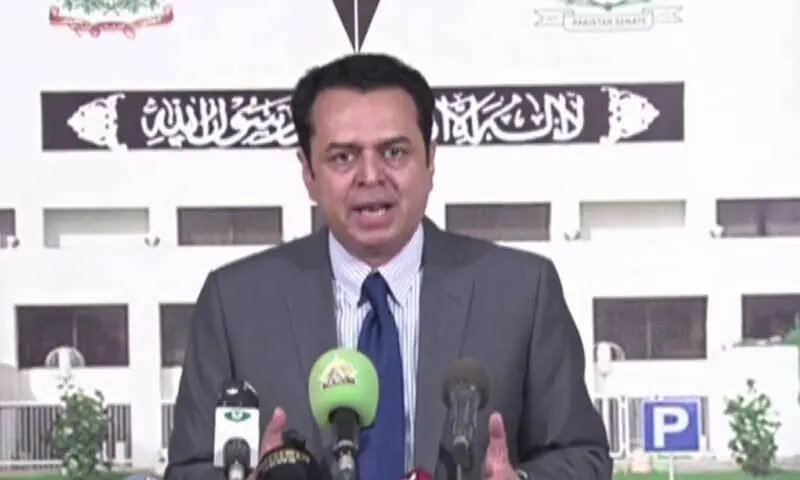 Minister of State for Interior Tallal Chaudhry speaks at a press conference on Thursday. &mdash; DawnNewsTV