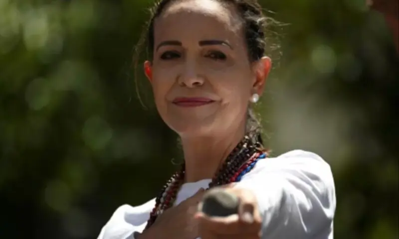 Venezuelan opposition leader Maria Corina Machado said she was &lsquo;in shock&rsquo; after being named the latest Nobel peace laureate &mdash; AFP Federico Parra