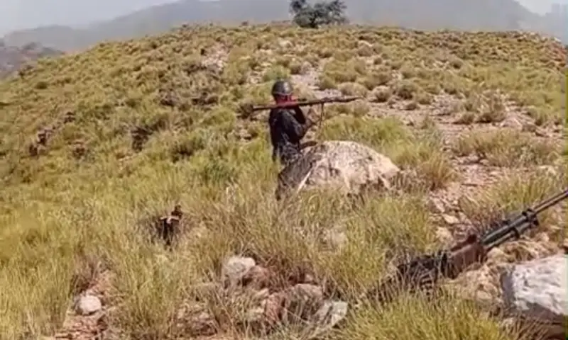 An image showing the site of the operation. — Screengrab from video via Zahid Imdad An image showing the site of the operation. — Screengrab from video via Zahid Imdad