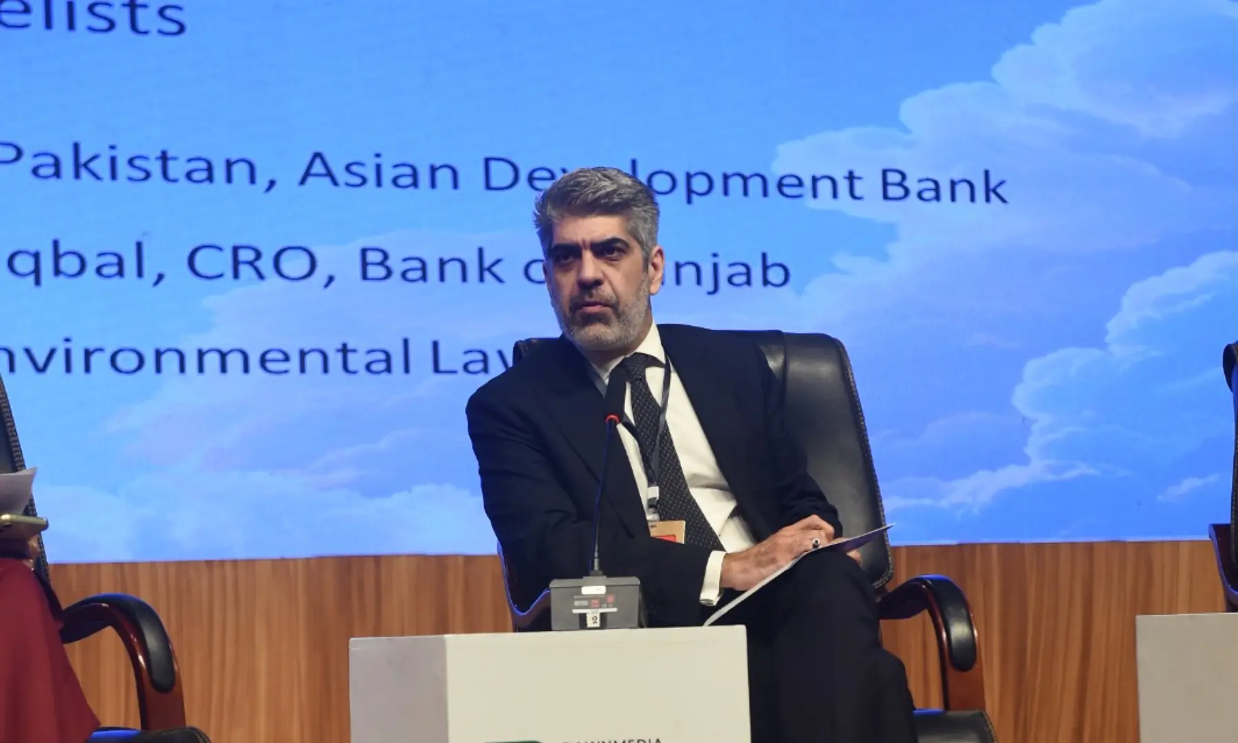 Climate expert Rafay Alam speaks during a session. — Murtaza Ali / White Star
