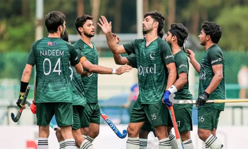 Pakistan crushed Malaysia 7-2 in the opening match of the Sultan of Johor Cup in Malaysia. &mdash; Photo via Radio Pakistan.