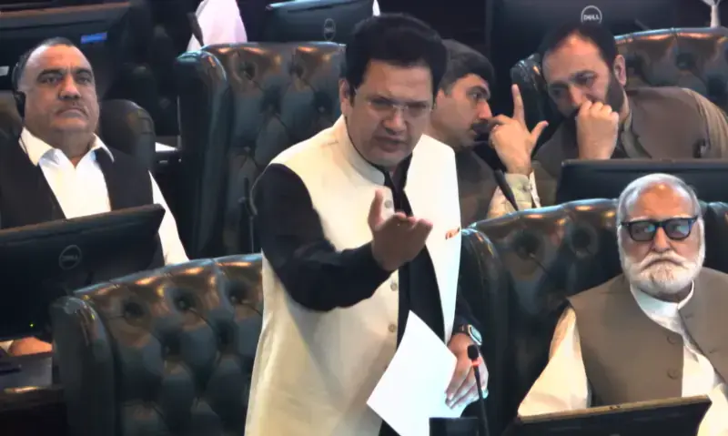 KP Opposition Leader Ibadullah Khan, a PML-N MPA, addresses the KP Assembly on Oct 13. — DawnNewsTV KP Opposition Leader Ibadullah Khan, a PML-N MPA, addresses the KP Assembly on Oct 13. — DawnNewsTV
