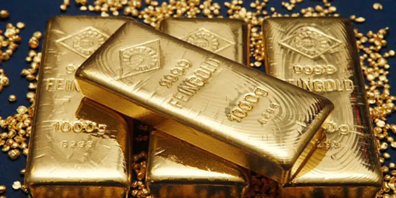 A file photo of bars of gold. &mdash; Reuters/File