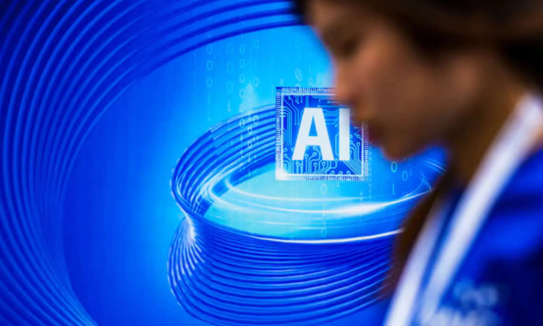 Se ve un cartel de IA (Inteligencia Artificial) en la Conferencia Mundial de Inteligencia Artificial (WAIC) en Shanghai, China, el 6 de julio de 2023. – Reuters/Archivo