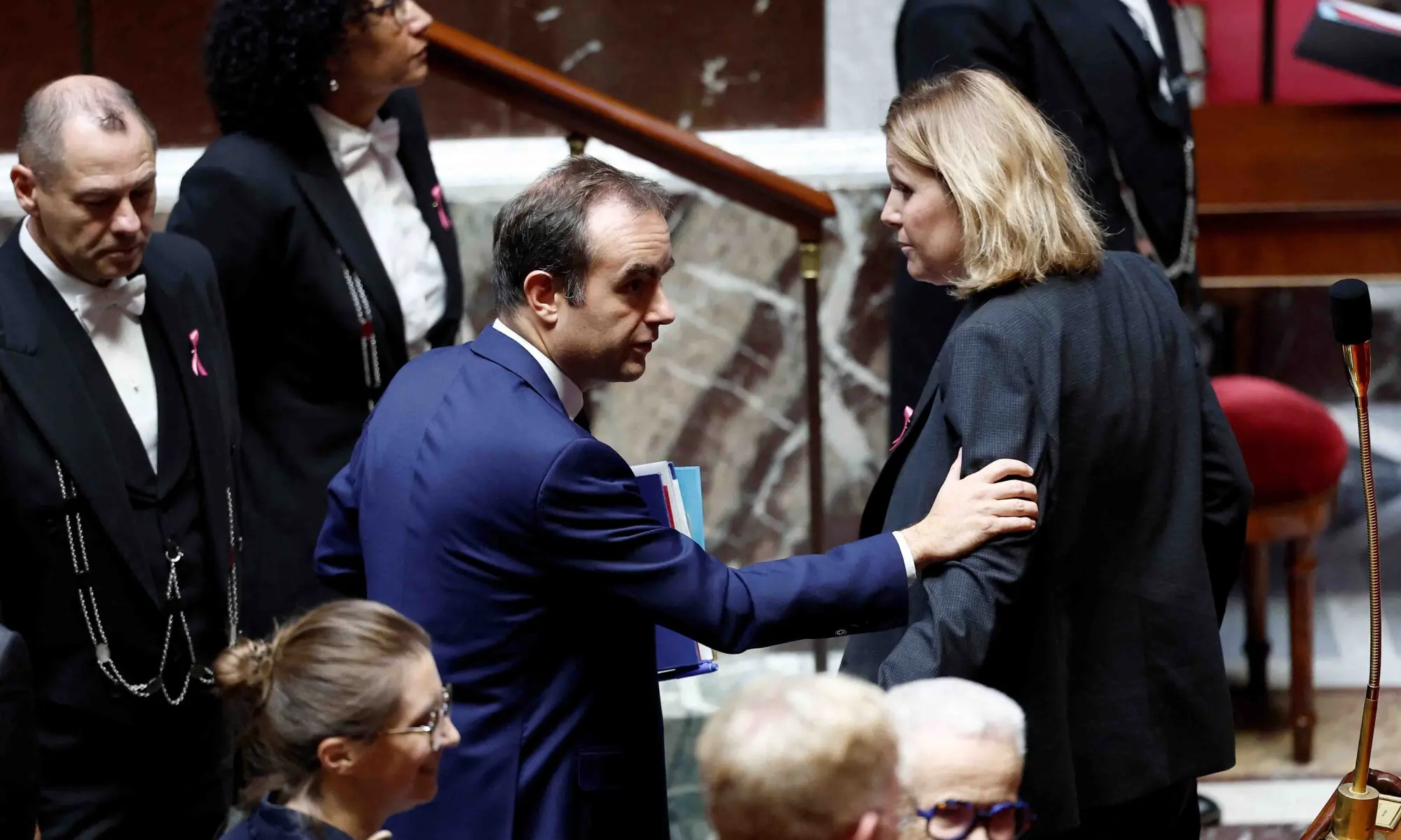 French Prime Minister Sebastien Lecornu talks with Yael Braun-Pivet, President of the French National Assembly, after the results of the votes on two no-confidence motions against the French government during a public session at the National Assembly in Paris, France, October 16. — Reuters French Prime Minister Sebastien Lecornu talks with Yael Braun-Pivet, President of the French National Assembly, after the results of the votes on two no-confidence motions against the French government during a public session at the National Assembly in Paris, France, October 16. — Reuters