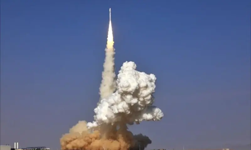 Suparco launches Hyperspectral Satellite (HS-1) from a Chinese launch centre on Oct 19. — Photo via Suparco