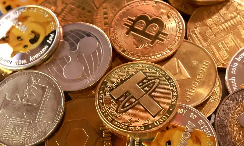 Representations of cryptocurrencies are seen in this illustration taken on September 10, 2025. &mdash; Reuters/File