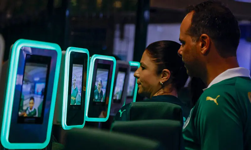 Facial recognition for fans entry into the Allianz Parque stadium in Sao Paulo, Brazil on October 11, 2025.&mdash;AFP