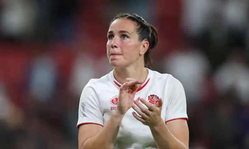 England&rsquo;s Emily Scarratt celebrates after the Women&rsquo;s World Cup match at the Stadium of Light in Sunderland, Britain on August 22, 2025. &mdash; Reuters/File