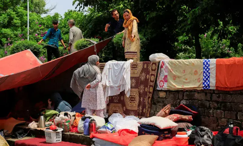 Afghan citizens take shelter at a public park after they were evicted, as Pakistan has started to deport documented Afghan refugees ahead of its deadline for them to leave, in Islamabad, on August 15, 2025. &mdash; Reuters/File