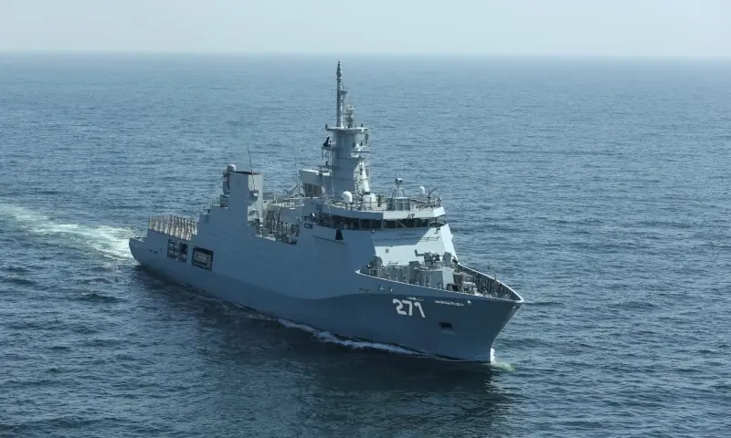 This image shows PNS Yarmook. &mdash; Photo courtesy Pakistan Navy