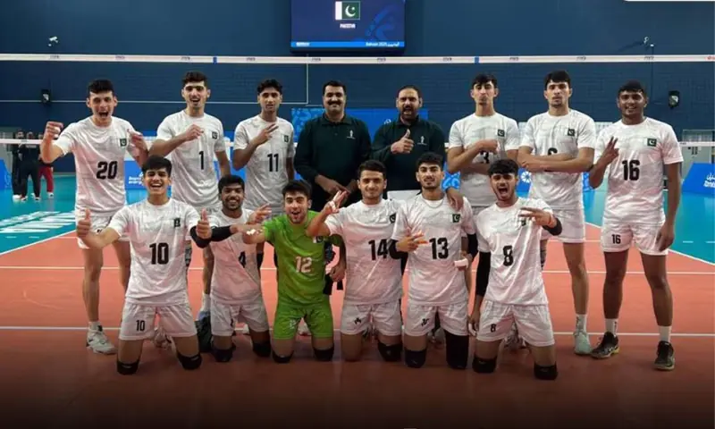 Pakistan defeated hosts Bahrain 3-0 in their second Group &lsquo;A&rsquo; match of the Asian Youth Games volleyball event. &mdash;Photo via Instagram/pakistanvolleyballofficial