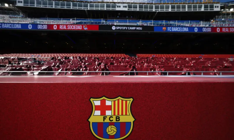 General view of the FC Barcelona logo on September 23, 2025. &mdash; Reuters/File