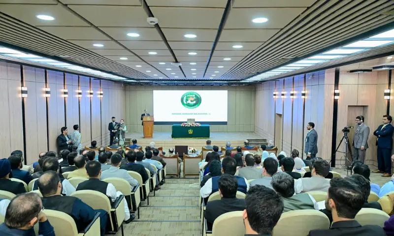Prime Minister Shehbaz Sharif addresses the Balochistan Workshop in Islamabad on Oct 25, 2025. &mdash; X/@GovtofPakistan