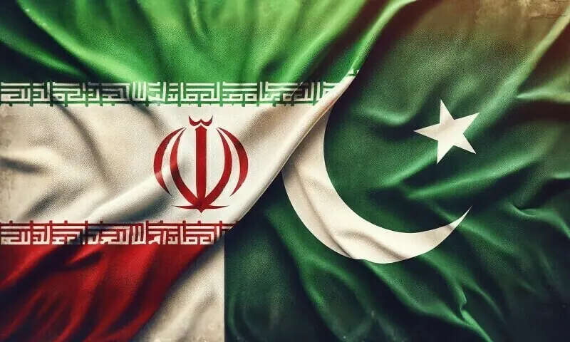 This picture shows national flag of Iran and Pakistan. &mdash; Dawn/File