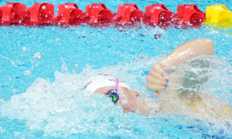 Mollie O’Callaghan of Australia competes in the Women’s 100m Freestyle heats during day three of the World Aquatics Swimming World Cup in Toronto 2025 at Toronto Pan Am Sports Centre on October 25, 2025 in Toronto, Ontario, Canada. — AFP Mollie O’Callaghan of Australia competes in the Women’s 100m Freestyle heats during day three of the World Aquatics Swimming World Cup in Toronto 2025 at Toronto Pan Am Sports Centre on October 25, 2025 in Toronto, Ontario, Canada. — AFP