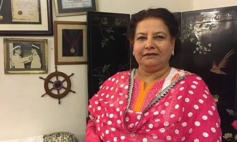 A photo of Arshad Sharif&rsquo;s mother, Riffat Alvi, who died on October 26, 2025. &mdash; javerias via X