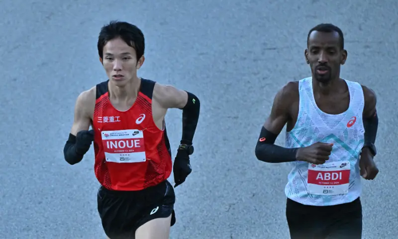 Hiroto Inoue of Japan and the men’s elite runners start the Chicago Marathon at Grant Park Oct 12, 2025 in Chicago, IL, USA. — Reuters/File Hiroto Inoue of Japan and the men’s elite runners start the Chicago Marathon at Grant Park Oct 12, 2025 in Chicago, IL, USA. — Reuters/File
