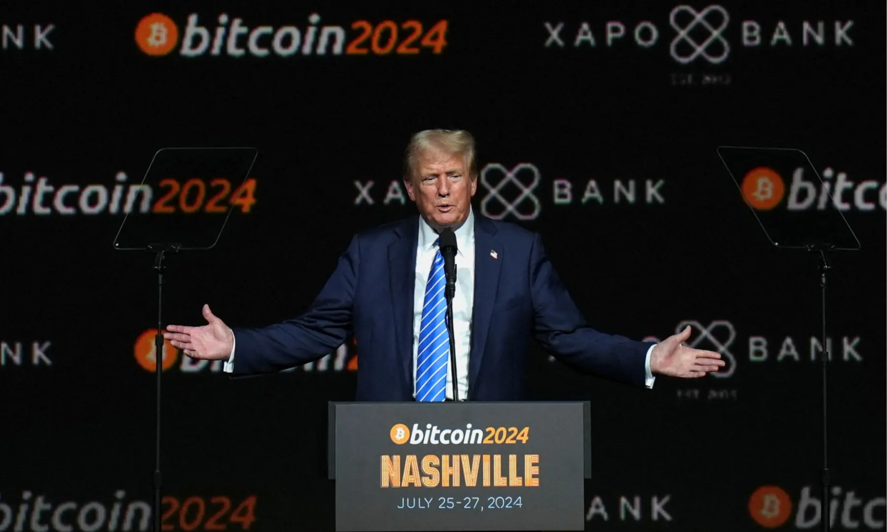 While campaigning for his second presidential term, Donald Trump spoke at the Bitcoin 2024 event in Nashville, Tennessee, in July last year. — Reuters
