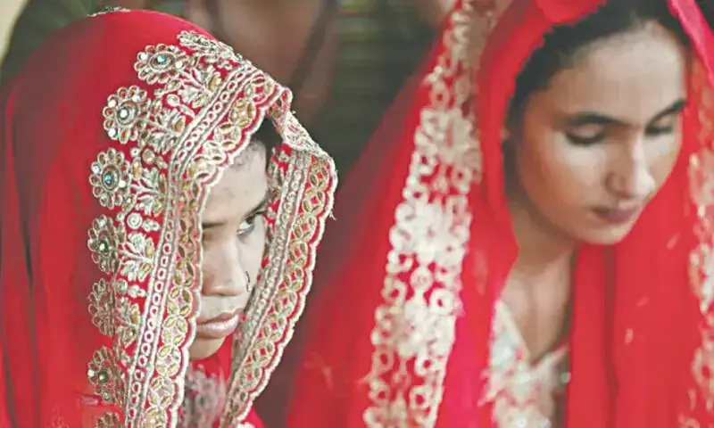 A file photo of an underage bride. &mdash; AFP/File