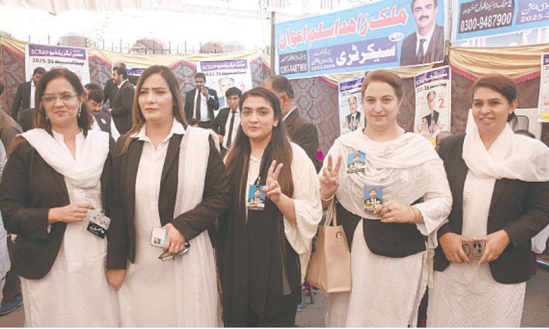 Lawyers pose for a photo during the annual elections of the Supreme Court Bar As&shy;&shy;sociation.&mdash;Online