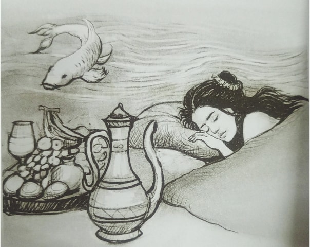 IIlustration in the book by Zahid Mayo from &lsquo;Seemeen, The Fish Princess&rsquo;