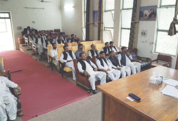students attend a class at Barani Livestock Production Research Institute.