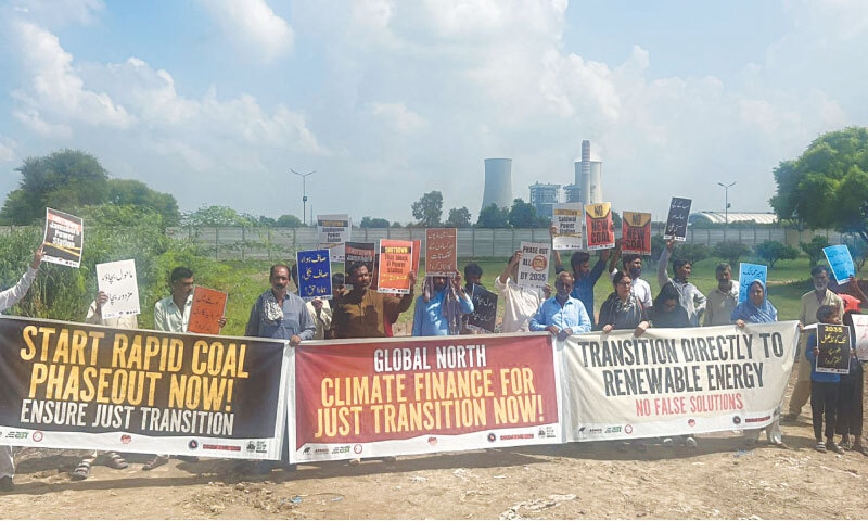 A protest on September 10, 2025 in front of the Sahiwal coal power plant, held by the Pakistan Kissan Rabita Committee in collaboration with the Asian Peoples Movement on Debt and Development (APMDD), to highlight the negative impact of the power plant on the locals. &mdash; Pakistan Kissan Rabita Committee