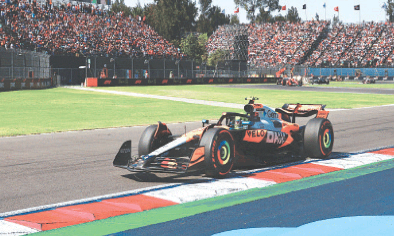MCLAREN’S Lando Norris of Britain in action during the Formula One Mexico City Grand Prix at Autodromo Hermanos Rodriguez.—Reuters MCLAREN’S Lando Norris of Britain in action during the Formula One Mexico City Grand Prix at Autodromo Hermanos Rodriguez.—Reuters
