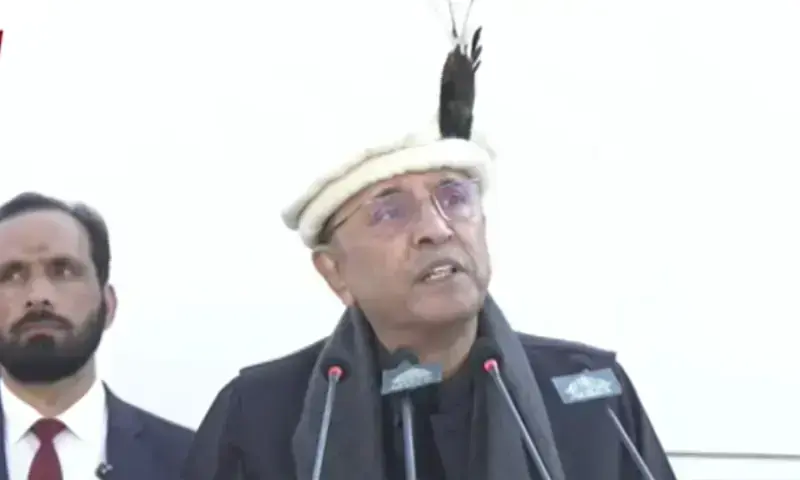 صدر زرداری نے کہا کہ گلگت بلتستان میں سیاحت کے بے پناہ مواقع ہیں &mdash; فوٹو: ڈان نیوز