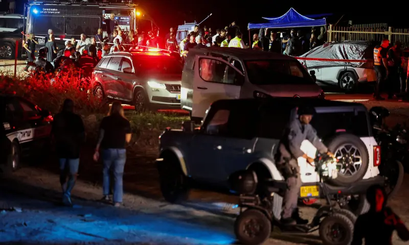 Israeli security forces gather after Israel&rsquo;s military said that they were employing all means available to locate resigned Chief Military Advocate General, Major General Yifat Tomer-Yerushalmi, in Herzliya, Israel on November 2, 2025. &mdash; Reuters