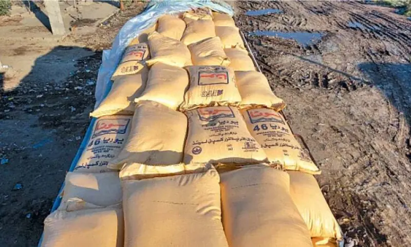 The file photo shows bags of fertiliser. — Dawn/File The file photo shows bags of fertiliser. — Dawn/File