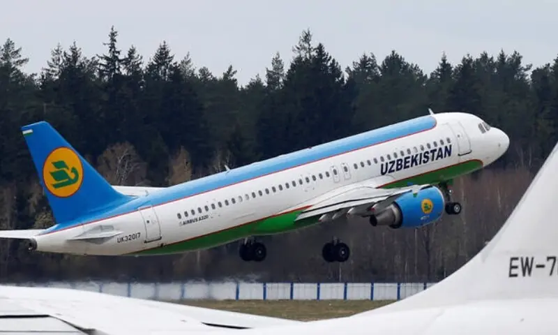 An Airbus A320-200 plane of National air company &ldquo;Uzbekistan Airways&rdquo; takes off at the National Airport Minsk, Belarus on April 19, 2018. &mdash; Reuters