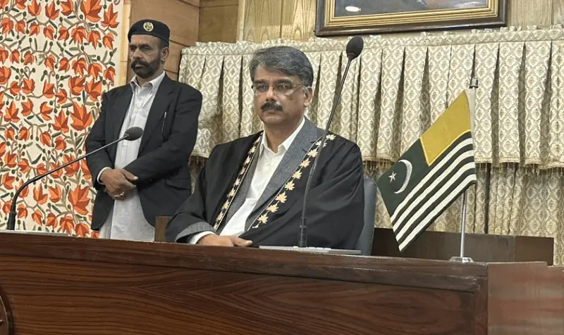 A file photo of AJK Prime Minister Chaudhry Anwarul Haq. &mdash; Provided by Tariq Naqash/File
