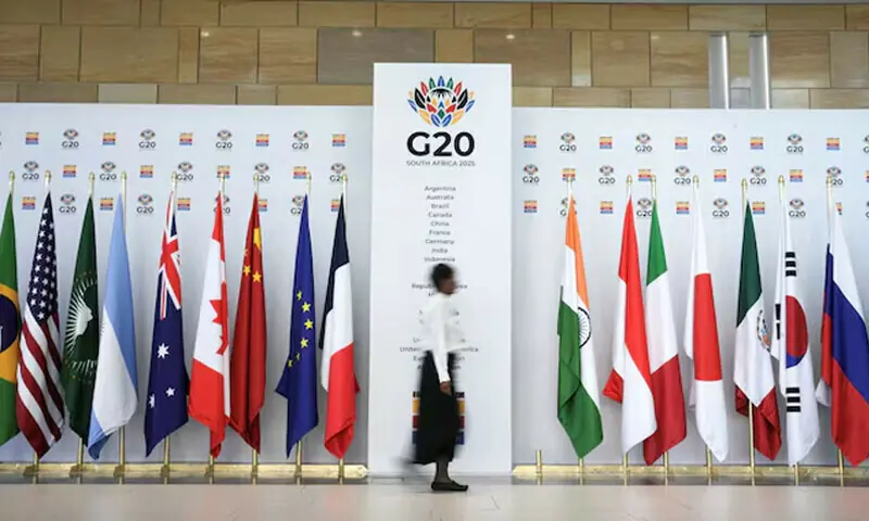 In this file photo, a woman walks at the Cape Town International Convention Centre during the G20 Finance Ministers’ meeting in Cape Town, South Africa, February 24, 2025. — Reuters/File In this file photo, a woman walks at the Cape Town International Convention Centre during the G20 Finance Ministers’ meeting in Cape Town, South Africa, February 24, 2025. — Reuters/File