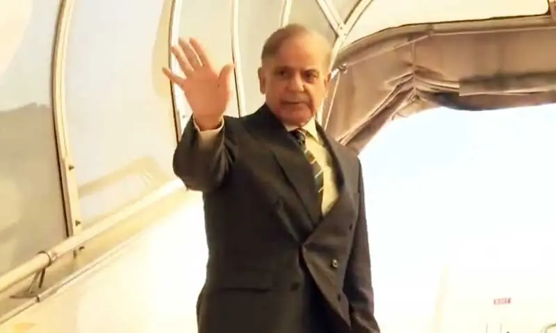 Prime Minister Shehbaz Sharif departed on Friday for a two-day official visit to Azerbaijan. &mdash; DawnNewsTV