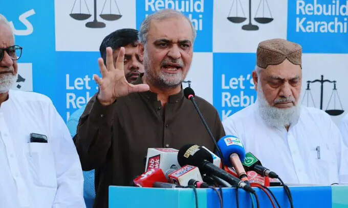 In this 2022 file photo, Jamaat-i-Islami’s Hafiz Naeemur Rehman addresses the media in Karachi. — Photo courtesy JI/X In this 2022 file photo, Jamaat-i-Islami’s Hafiz Naeemur Rehman addresses the media in Karachi. — Photo courtesy JI/X