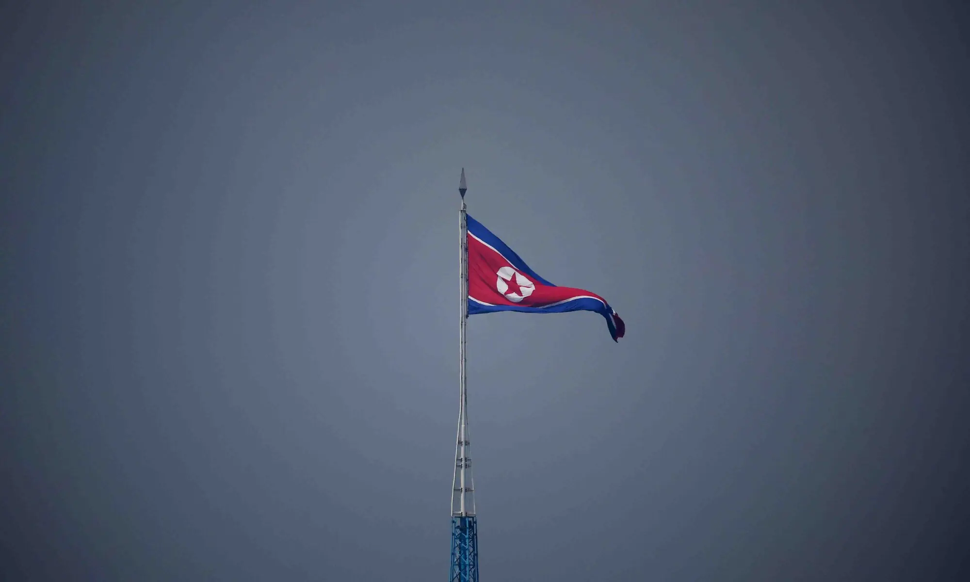 A North Korean flag flutters at the propaganda village of Gijungdong in North Korea, in this picture taken near the truce village of Panmunjom inside the demilitarized zone (DMZ) separating the two Koreas, South Korea, July 19, 2022. &mdash; Reuters