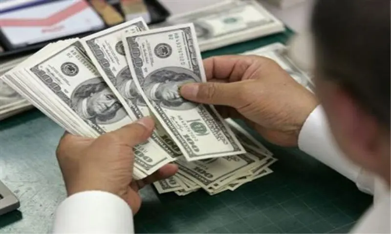 A money dealer counts US dollar notes at a currency exchange in this file photo.