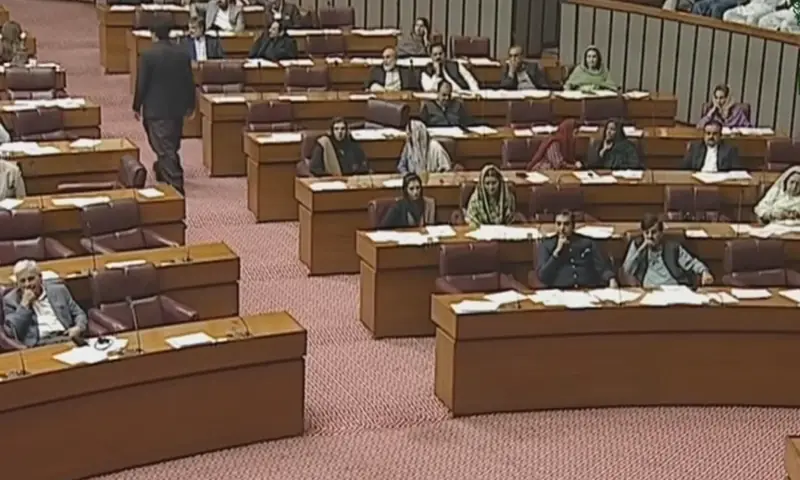 A view of the National Assembly session on Monday. — screengrab A view of the National Assembly session on Monday. — screengrab