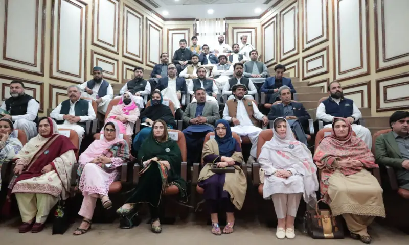 A delegation of the ANP attends a peace jirga of various political parties in KP Assembly on Nov 12, 2025. &mdash; X/ANPMarkaz