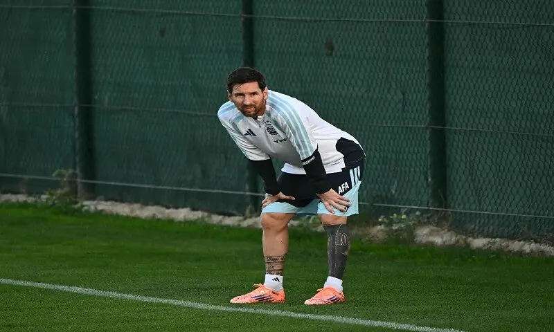 Argentina’s Lionel Messi attends a training session in Algorfa, near Alicante, eastern Spain, on November 11, 2025.—AFP Argentina’s Lionel Messi attends a training session in Algorfa, near Alicante, eastern Spain, on November 11, 2025.—AFP