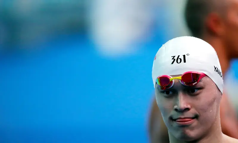 Sun Yang of Team China at the 18th FINA World Swimming Championships in the Men&rsquo;s 4x200m Freestyle heats at the  Nambu University Municipal Aquatics Center, Gwangju, South Korea on July 26, 2019. &mdash; Reuters/File