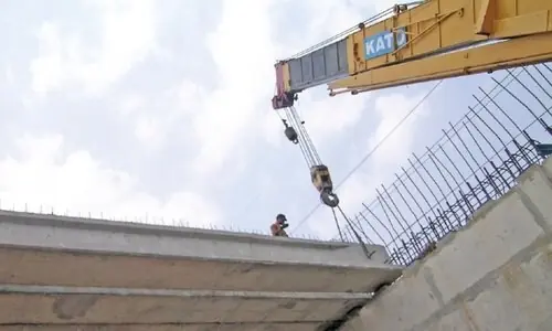 A file photo of a worker supervising construction work. &mdash; Dawn/File