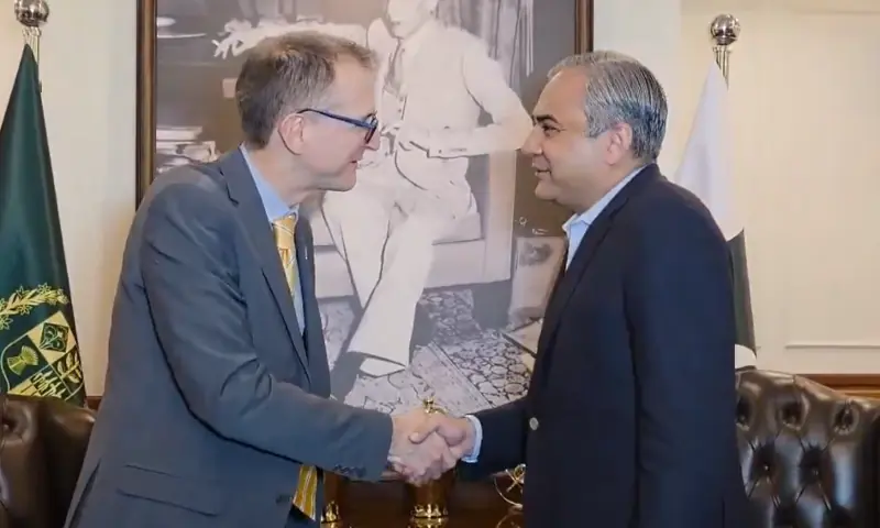Federal Interior Minister Mohsin Naqvi meets UK National Crime Agency (NCA) Director General Graeme Biggar on November 13, 2025. &mdash; screengrab via MOIofficialGOP/X