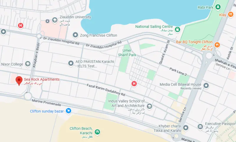 The location of Sea Rock Apartments in Clifton. — screengrab via Google Maps