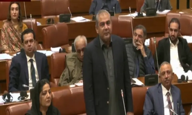 Interior Minister Mohsin Naqvi speaks in Senate on Nov 12, 2025. — Screengrab via YouTube/Senate of Pakistan