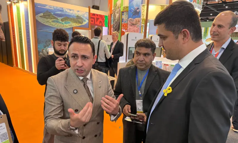 A photo of prime minister&rsquo;s coordinator on tourism, Sardar Yasir Ilyas, meeting with the director general of Israel&rsquo;s Ministry of Tourism Michael Izhar-Kov. &mdash; via @kaisos1987/X