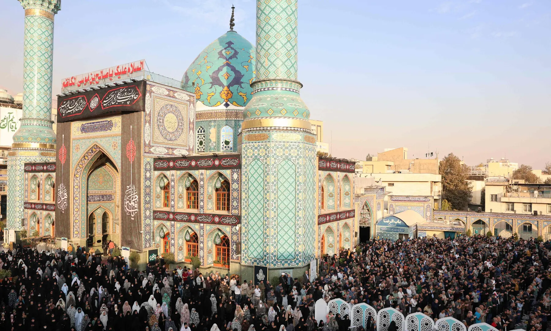 Iranians perform a prayer for rainfall at the Saleh Shrine in Tehran on November 14, 2025, as the country suffers from severe water shortages. — AFP Iranians perform a prayer for rainfall at the Saleh Shrine in Tehran on November 14, 2025, as the country suffers from severe water shortages. — AFP