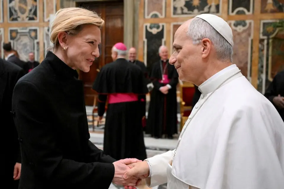 Pope hosts Hollywood stars at Vatican, laments decline in movie-going